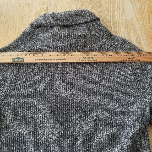 Mens American Eagle Athletic Fit Shawl Neck Sweater Gray Heather Wool Blend M - Picture 7 of 8